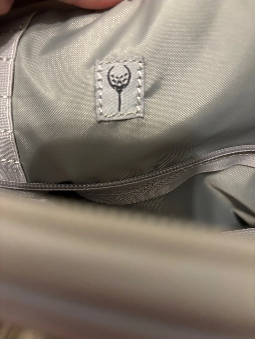 adidas White and Light Gray Plaid Messenger Bag / golf bag unisex